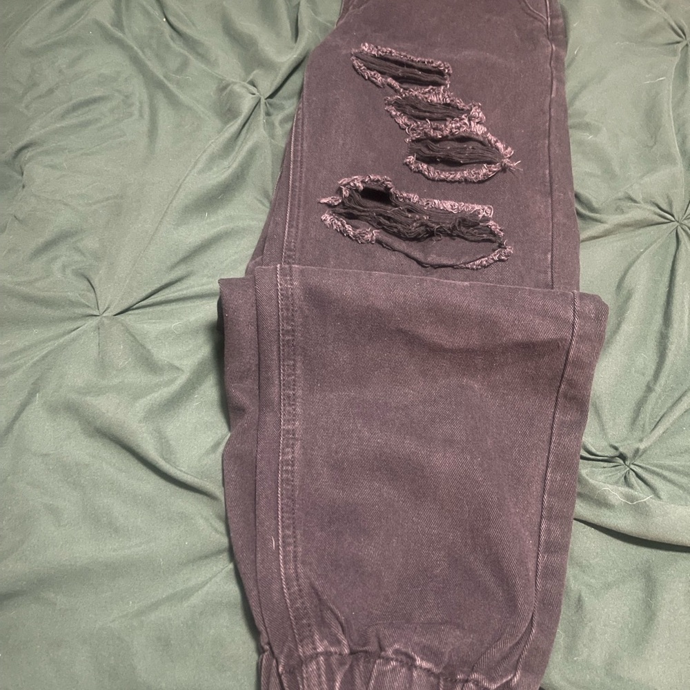 Distressed Ash black Joggers